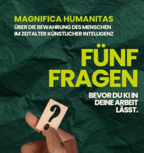 Fünf Fragen rund um die Nutzung von KI.